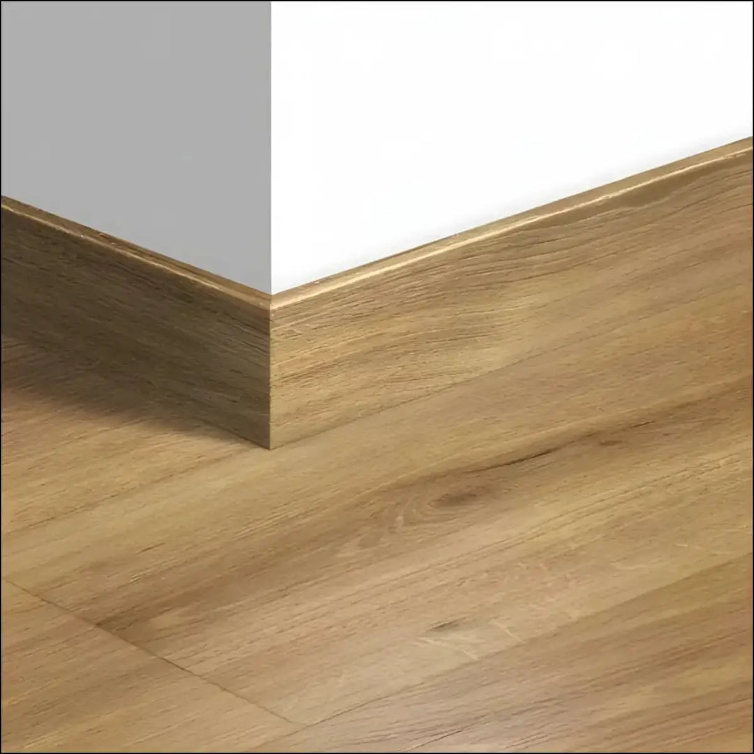 Light oak quickstep majestic skirting board with natural wood grain finish for matching skirting boards and flooring