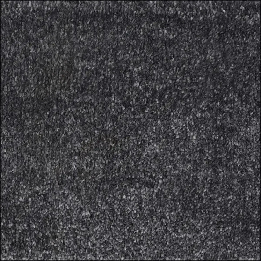 Dark gray soft touch saxony carpet with dense plush 14mm pile for a rich decadent feel