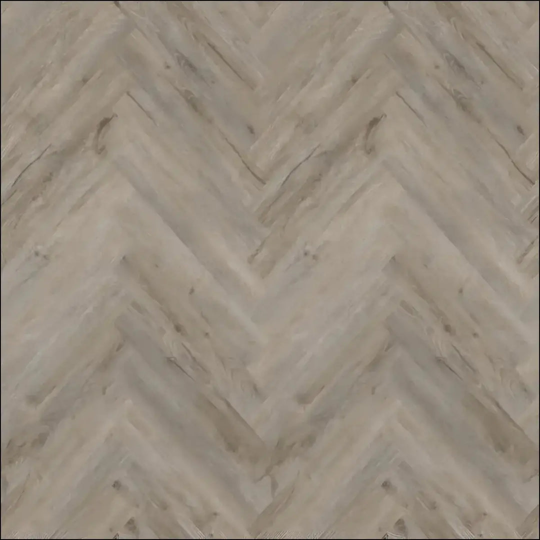 Sanders & fink vinyl herringbone cinder oak