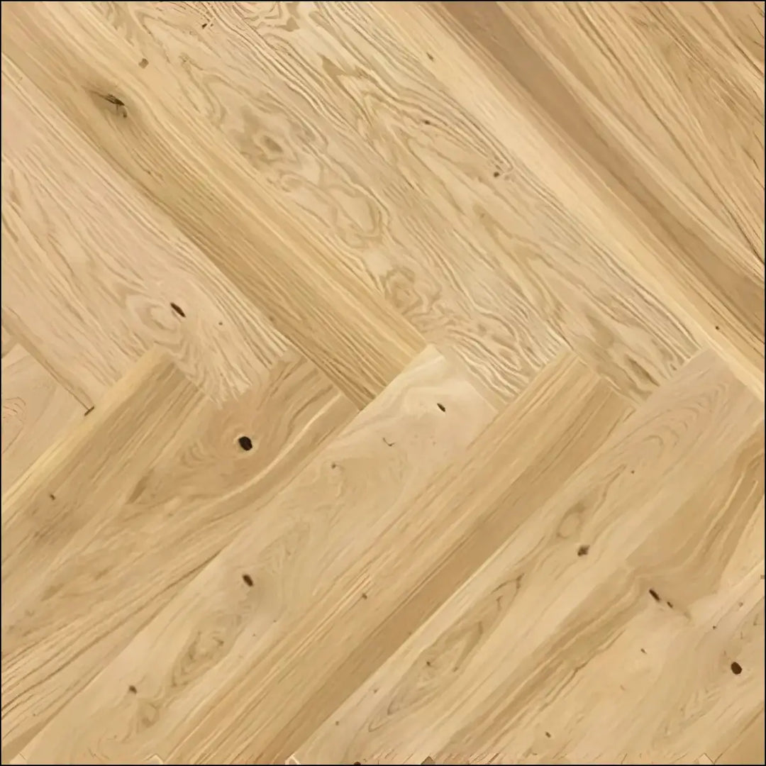 Starlink patterns herringbone 14mm wood flooring raw oak