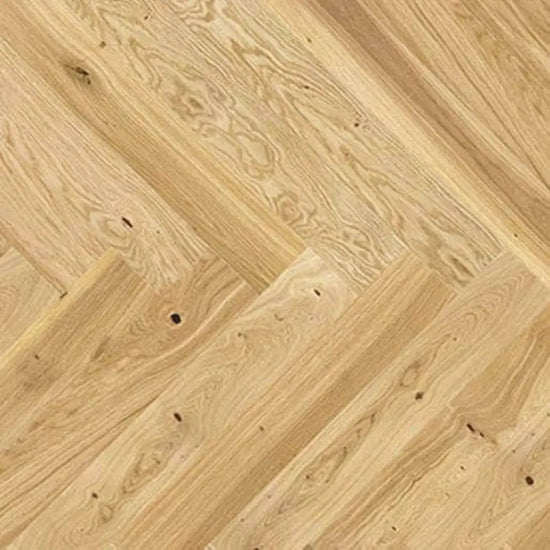 Starlink patterns herringbone 14mm wood flooring raw oak -