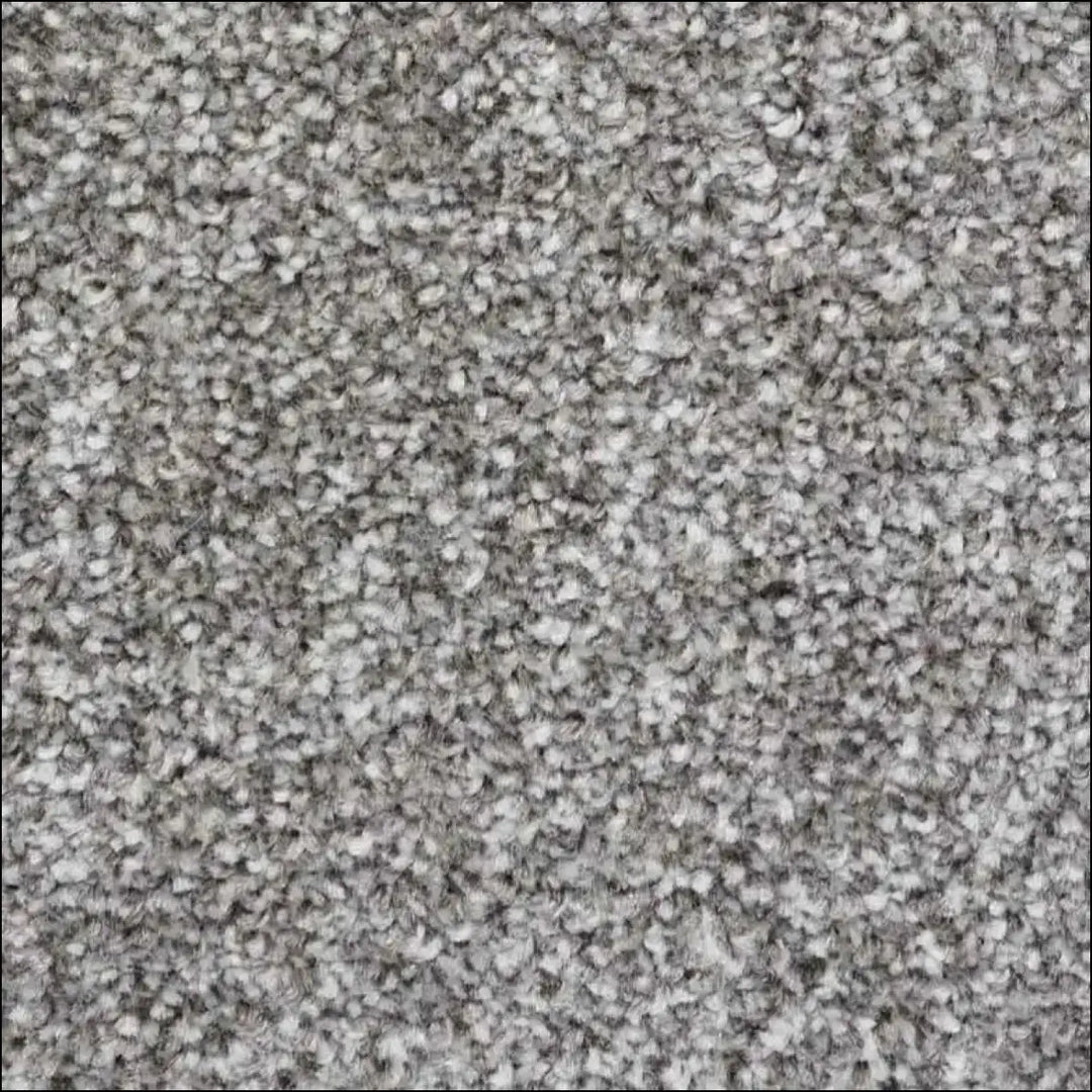 Gray textured supreme luxury saxony carpet with dense plush 14mm pile and speckled pattern for cozy floors