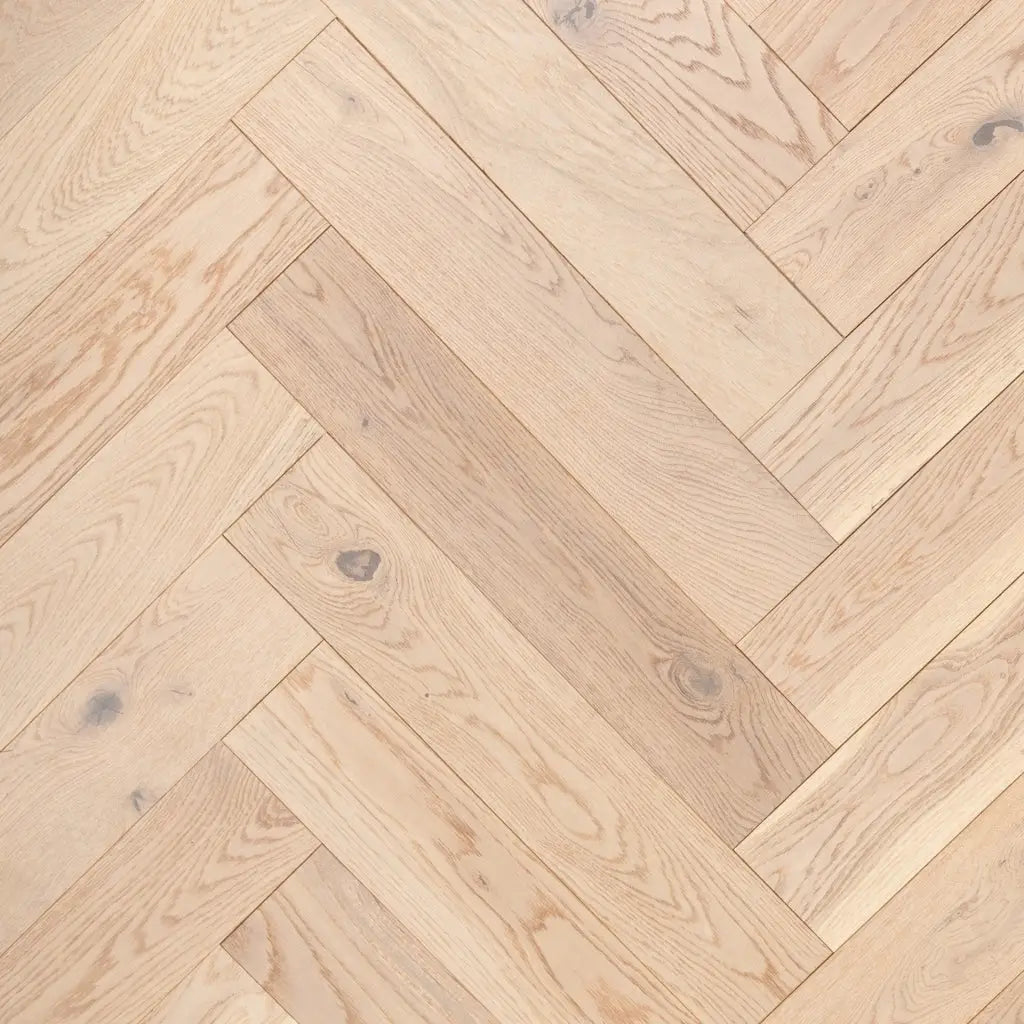Tonal parquet flooring white tone oak