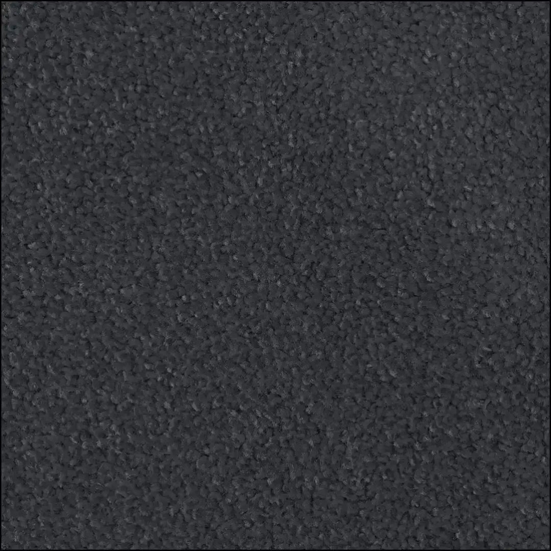 Dark gray treasure island twist carpet with heavy domestic felt backing and a uniform granular surface for island deliveries