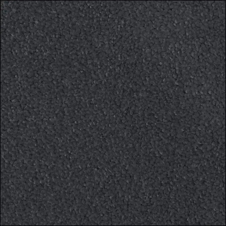 Dark gray treasure island twist carpet with heavy domestic felt backing and a uniform granular surface for island deliveries